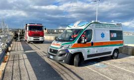 Incendio al porto di Civitanova, ma è solo un'esercitazione