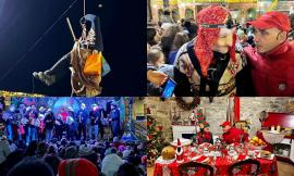 Matelica, la Befana scende dalla torre civica: piazza gremita per lo show d'Epifania