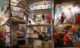 Recanati, cantiere aperto al pubblico per il restauro della Trasfigurazione di Lorenzo Lotto