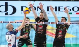 Lube, terza sconfitta consecutiva per i biancorossi: Trento vince in quattro set