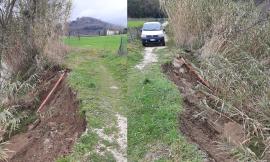 San Severino, maltempo: cede tratto di terreno sulla pedonale zona San Michele