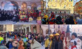 Tolentino, il Carnevale in piazza fa centro: anche sindaco e assessori in maschera