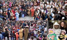 Macerata, tra coriandoli e stelle filanti: la festa di Carnevale riempie Piazza Mazzini