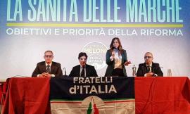 Macerata, FdI incontra i cittadini sulla riforma sanitaria regionale: presenti Acquaroli e Leonardi