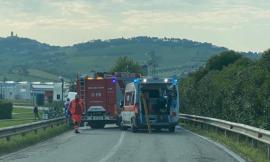 Montelupone, incidente lungo la Regina: giovane soccorso in eliambulanza