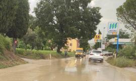 Maltempo, acqua e fango sulla "Septempedana" nella frazione di Taccoli
