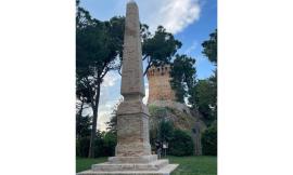 Treia, restaurato l'obelisco dei Giardini San Marco