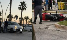 Civitanova, scontro tra auto e scooter sul lungomare: ragazza soccorsa in ambulanza