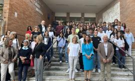 Macerata, il Liceo Scientifico Galilei brinda al suo centenario: svelata la targa celebrativa (VIDEO e FOTO)