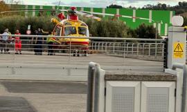Treia, incidente sul lavoro: 24enne trasferito d'urgenza a Torrette