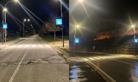 Matelica, più sicurezza sulle strade: illuminati due passaggi pedonali