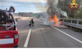 Divampa incendio di vegetazione, le fiamme si propagano a tratto dell'A14. Caos in autostrada