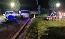 Treia, incidente sulla Cingolana, coinvolte tre auto: noto ristoratore maceratese al pronto soccorso (FOTO)