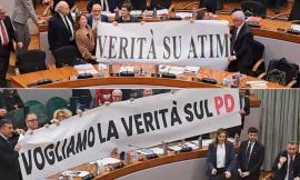 Caos in Consiglio Regionale: striscioni e scontro politico sull’Agenzia Atim. Bocciata proposta Pd