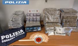 Droga nascosta nel seminterrato e in casa: sequestrati 70 kg di hashish e cocaina. Arrestata una coppia