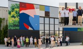 Civitanova, un murale per raccontare 10 anni di coworking: la nuova opera di Giulio Vesprini