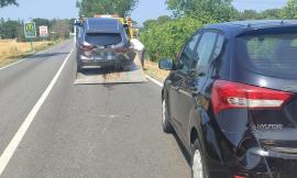 Macerata, scontro fra tre auto a Villa Potenza: tre feriti in ospedale (FOTO)