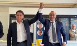 Civitanova, Ricci incontra Conte e promette: "Salario minimo regionale e trasporto scolastico gratuito"