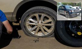 Matelica, scopre la moglie a casa con un altro e squarcia le gomme del Suv del presunto amante