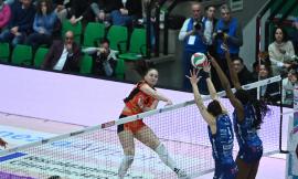 CBF Balducci HR Macerata - Niente da fare al PalaVerde contro le campionesse dell'Imoco Conegliano: arancionere sconfitte in tre set