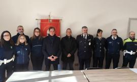 Macerata, il questore Luigi Mangino visita il Comando della polizia locale
