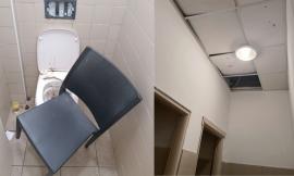 Camerino, nuovo raid ai bagni del Sottocorte: trovati rifiuti nei wc, vetri di bottiglie e porte scardinate (FOTO)