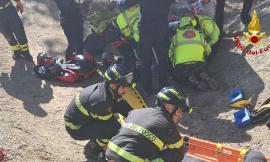 Cade dalla mountain bike sul Monte Cippo: giovane a Torrette in elisoccorso