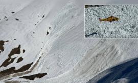 Sibillini, distacco di una valanga nella Val di Bove: intervento dei soccorsi con l'elicottero