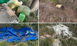 Rifiuti abbandonati nel Maceratese: scoperti elettrodomestici e macerie nei boschi