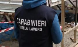 Sospeso cantiere a Tolentino, violate norme sulla sicurezza e verifiche sull'amianto: un denunciato