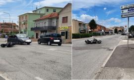 Civitanova, scontro tra auto e moto in via Carducci: soccorso centauro