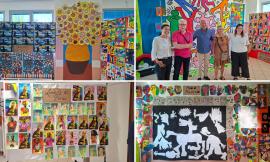 Porto Recanati, all'Istituto Medi la mostra "Cuori d'Artista": le opere dei bambini in esposizione