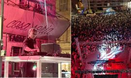 Tolentino, successo per la Notte Bianca del ventennale: migliaia in centro e gran finale con dj Albertino