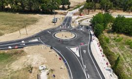 Montecassiano, nuova rotatoria sulla Provinciale 77 bis: cambia la viabilità in zona Villa Mattei