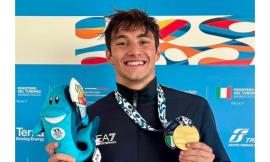 Filippo Pavoni d'oro ai Giochi del Mediterraneo: il nuotatore di Matelica trionfa nei 100 metri bipinne
