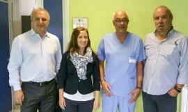 Il consigliere regionale Leonardi in visita all'ospedale di San Severino