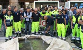 Esercitazione della protezione civile con le idrovore