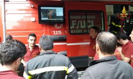 Porto Recanati, in fiamme un silo nella zona industriale
