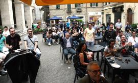 Francia - Germania: maxischermo in piazza Battisti