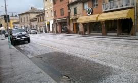 Forte grandinata imbianca Villa Potenza