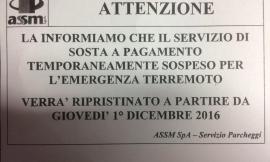 Tolentino, da giovedì si torna a pagare la sosta in centro