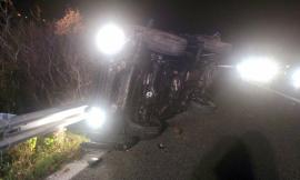 Land Rover sbanda e si capovolge: famiglia di Potenza Picena miracolata