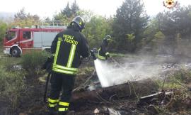 A fuoco 10mila metri quadrati di sottobosco a Sarnano