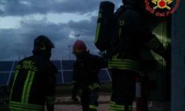 Incendio in una cabina elettrica a Treia
