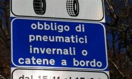 Dal 15 novembre torna l'obbligo di catene a bordo o pneumatici invernali