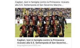 Il Cagliari in campo per la Settempeda