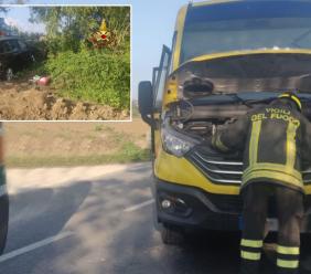 Montecosaro, scontro all'incrocio tra scuolabus e auto: due feriti a Torrette