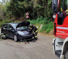 Il vento piega un albero, auto in corsa colpita da grosso ramo: choc per la giovane conducente