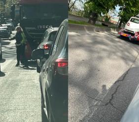Autocarro imbocca contromano viale Leopardi: traffico in tilt a Macerata