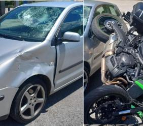 San Severino, scontro tra auto e moto: ferito un 50enne